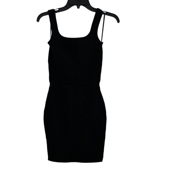 Dress The Population Black Sleeveless Ribbed Bodycon Dress Size XS new